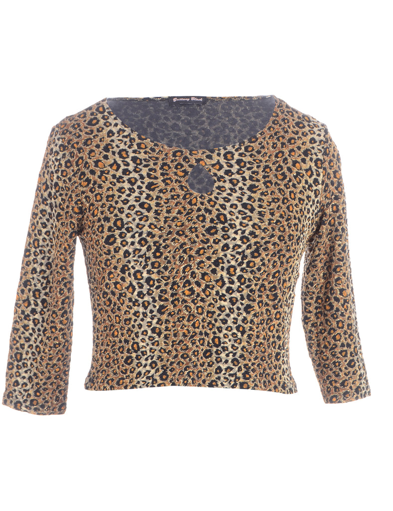 Beyond Retro Label Label Cropped Jen Cut Out Lycra Top