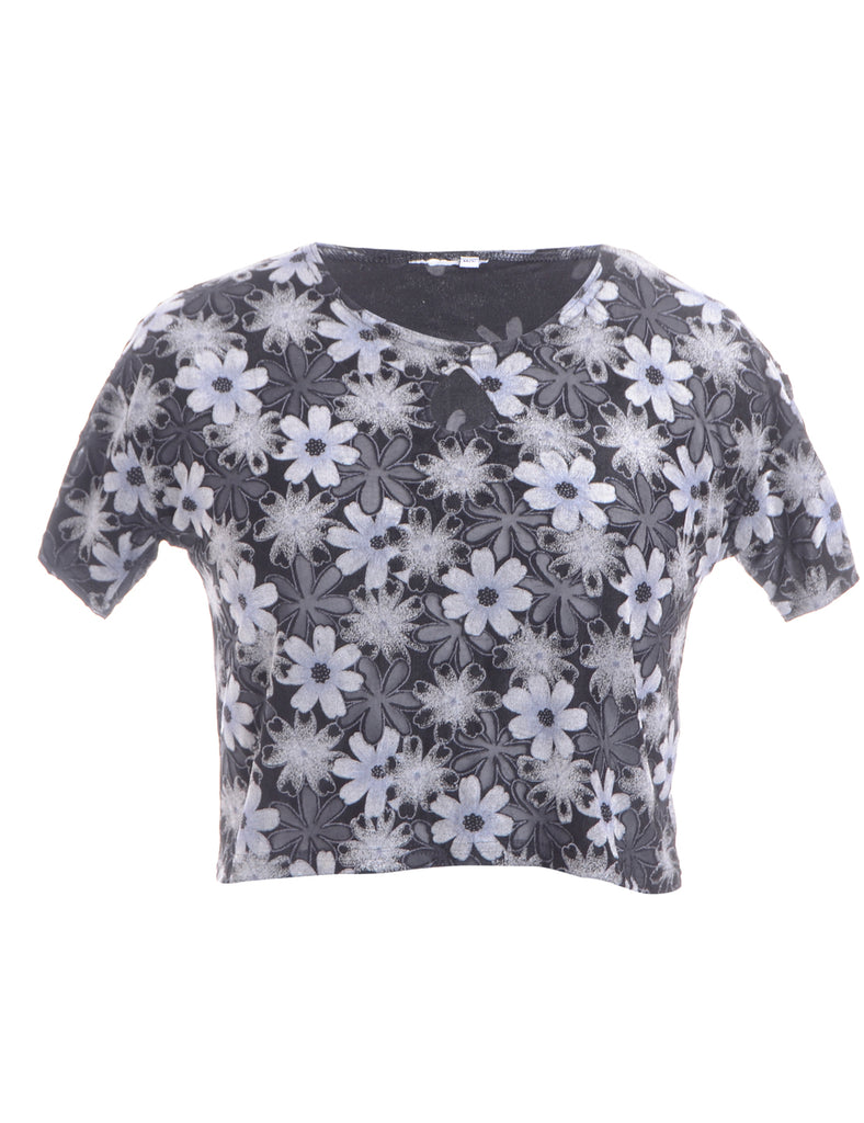Beyond Retro Label Label Cropped Jen Cut Out Lycra Top