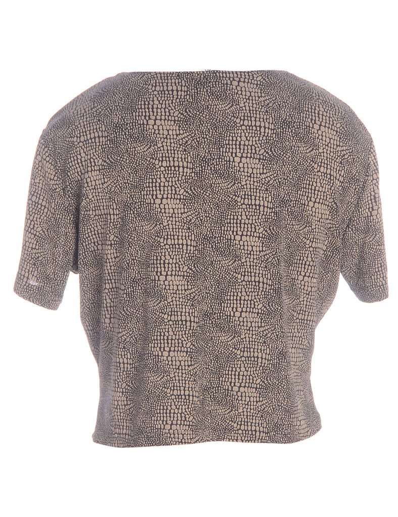Beyond Retro Label Label Cropped Jen Cut Out Lycra Top