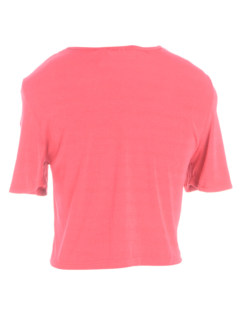Beyond Retro Label Label Cropped Jen Cut Out Lycra Top