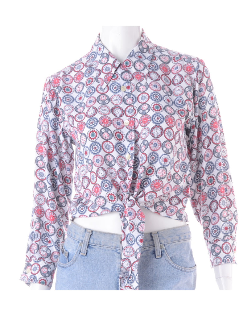 Beyond Retro Label Label Cropped Jessie Tie Front Patterned Shirt