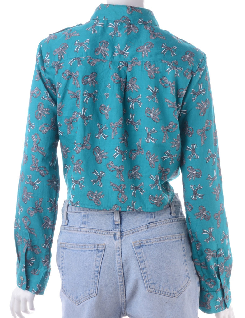 Beyond Retro Label Label Cropped Jessie Tie Front Patterned Shirt