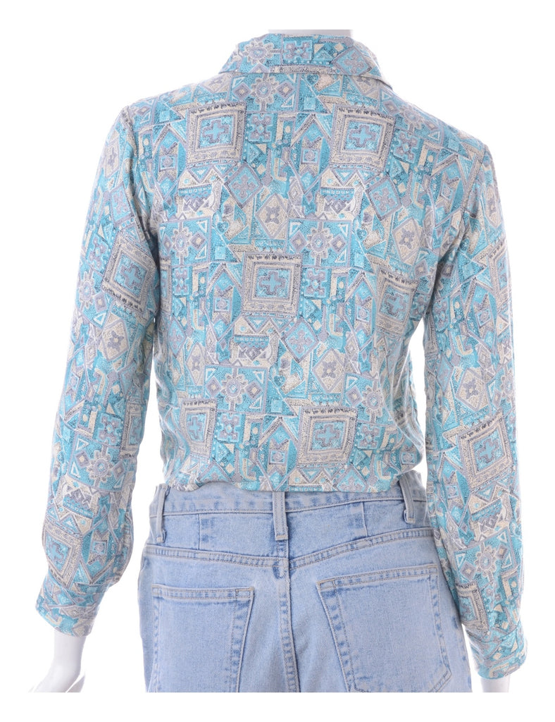 Beyond Retro Label Label Cropped Jessie Tie Front Patterned Shirt