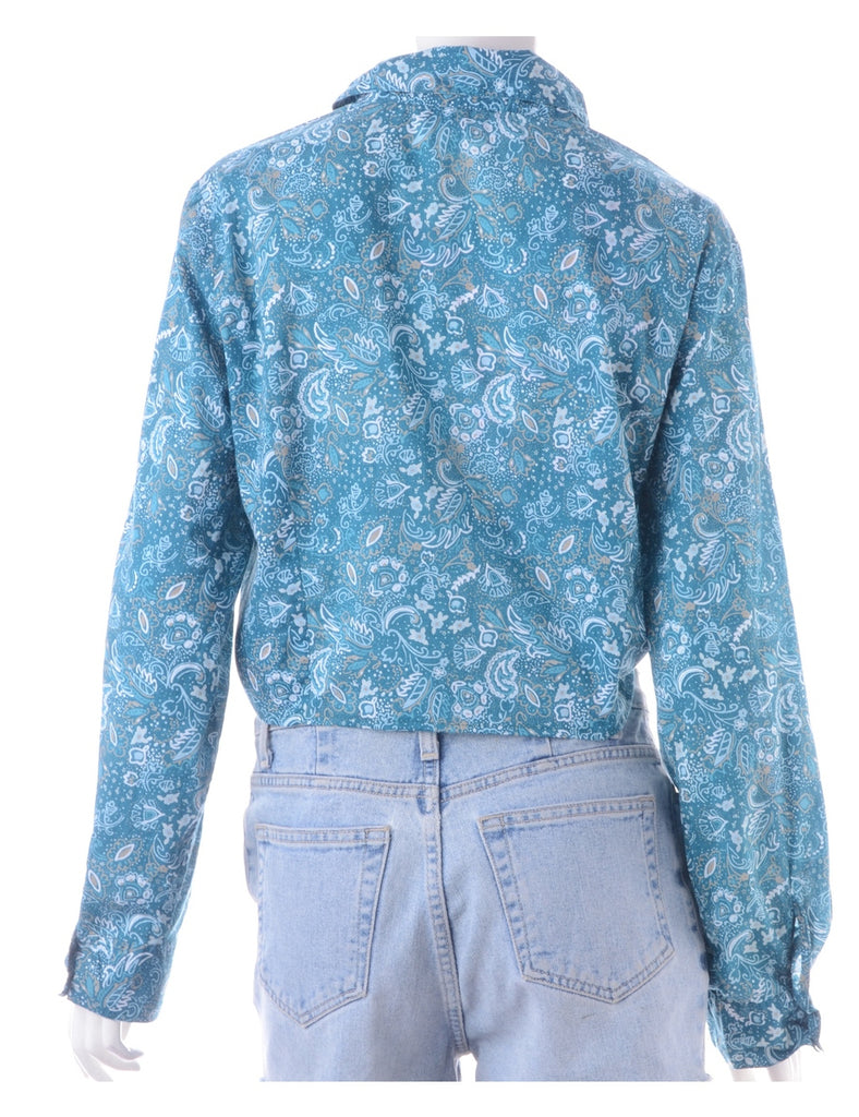 Beyond Retro Label Label Cropped Jessie Tie Front Patterned Shirt