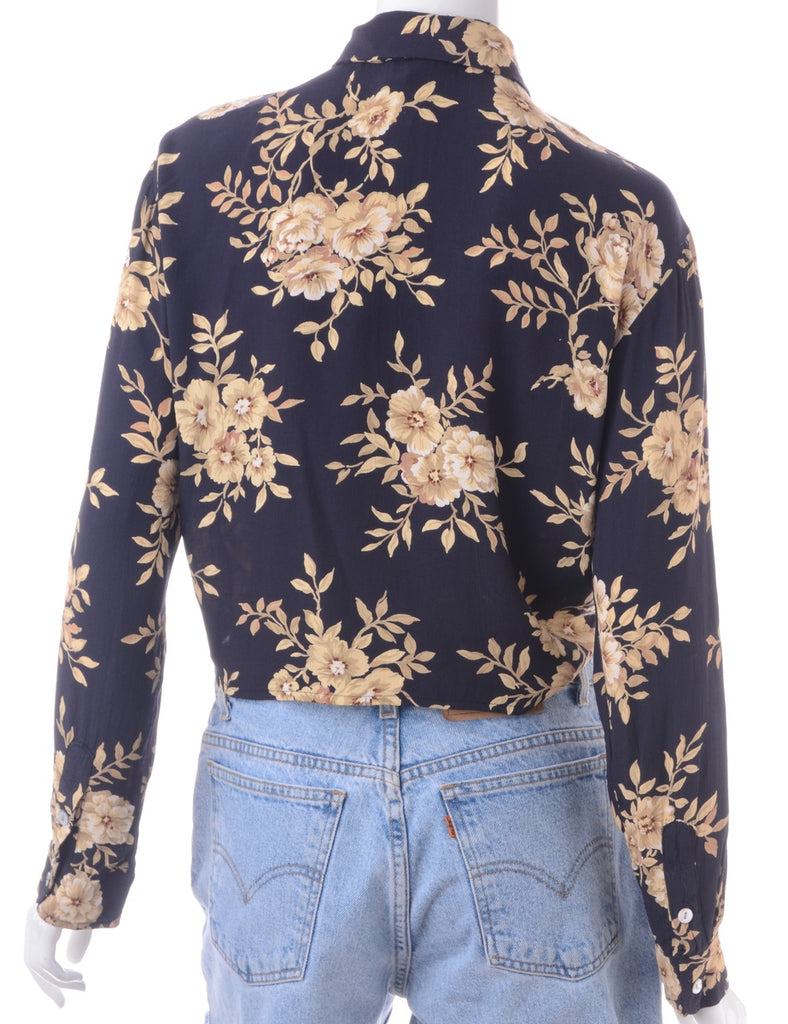 Beyond Retro Label Label Cropped Jessie Tie Front Patterned Shirt
