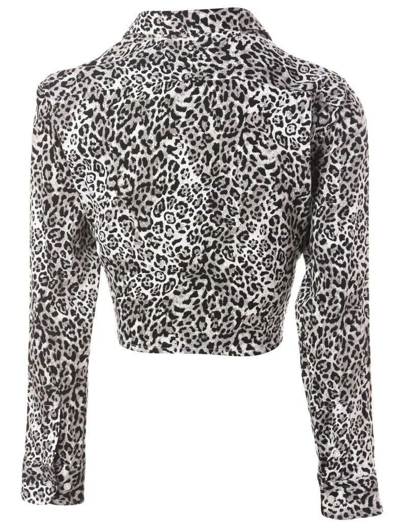 Beyond Retro Label Label Cropped Jessie Tie Front Patterned Shirt