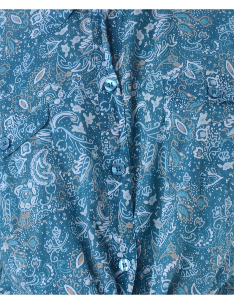 Beyond Retro Label Label Cropped Jessie Tie Front Patterned Shirt