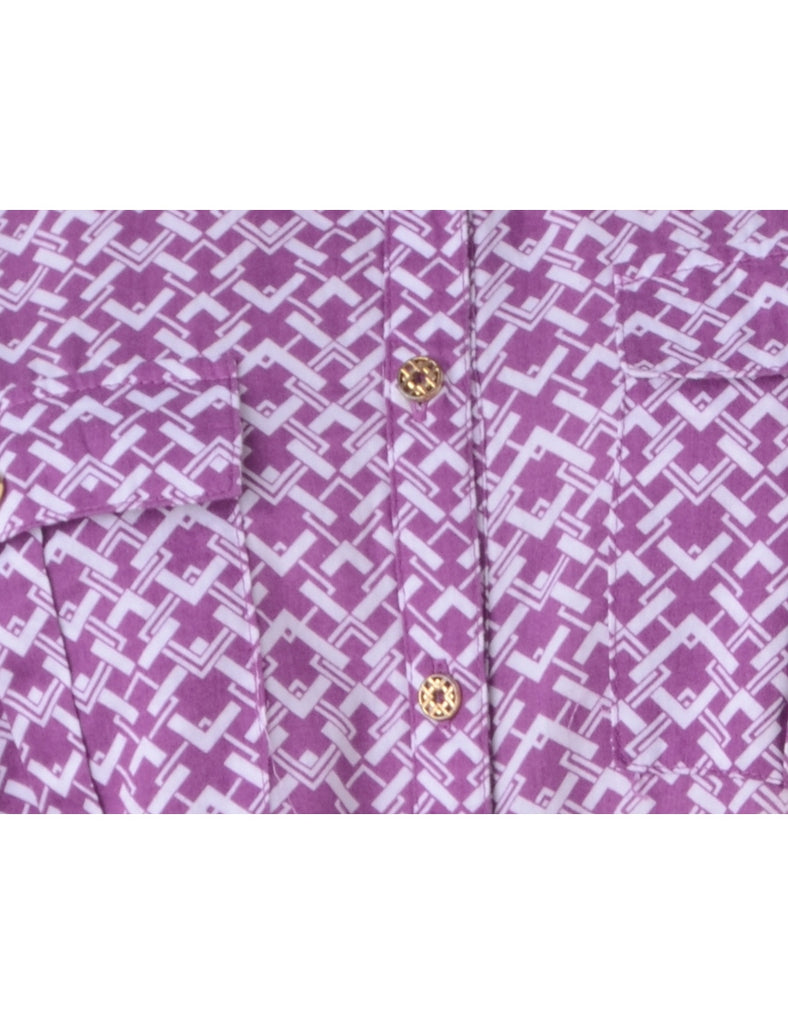 Beyond Retro Label Label Cropped Jessie Tie Front Patterned Shirt