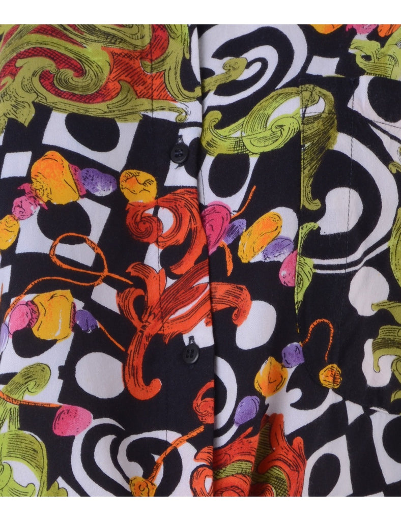 Beyond Retro Label Label Cropped Jessie Tie Front Patterned Shirt
