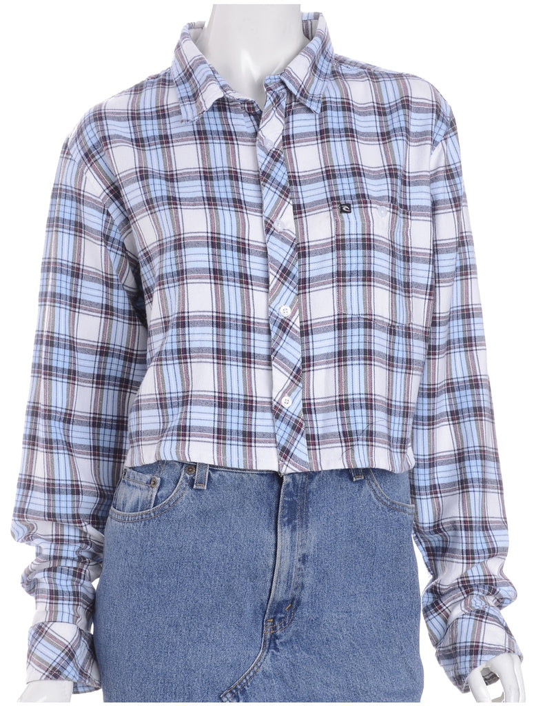 Beyond Retro Label Label Cropped Long Sleeve Flannel Shirt