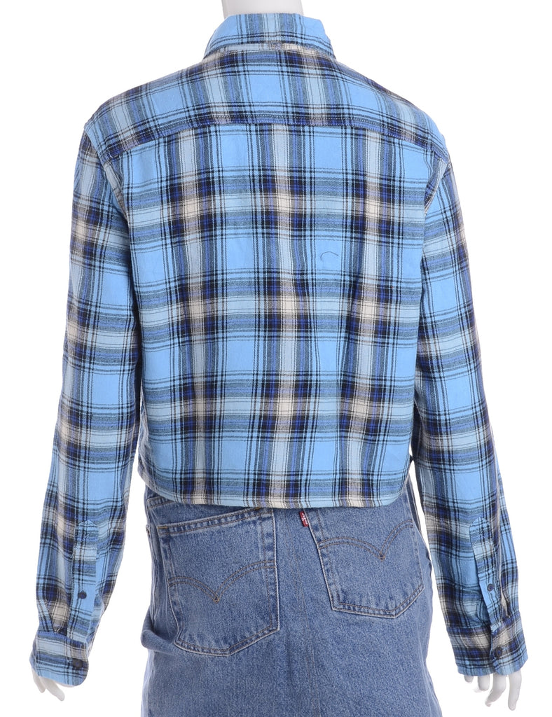 Beyond Retro Label Label Cropped Long Sleeve Flannel Shirt