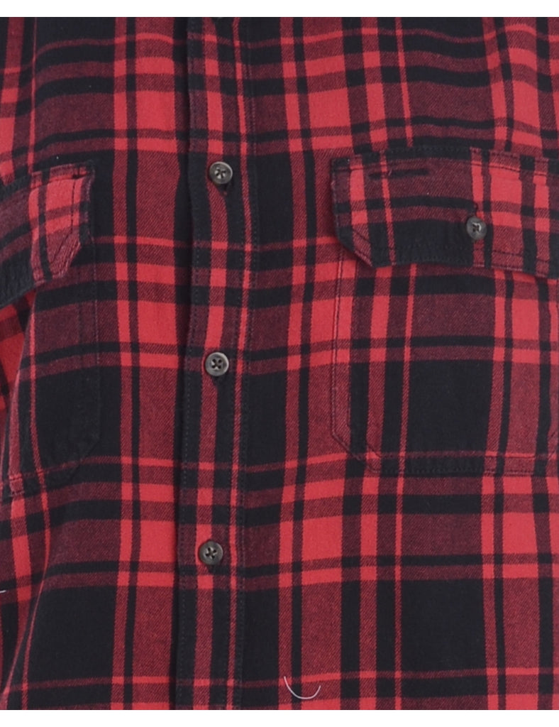 Beyond Retro Label Label Cropped Long Sleeve Flannel Shirt