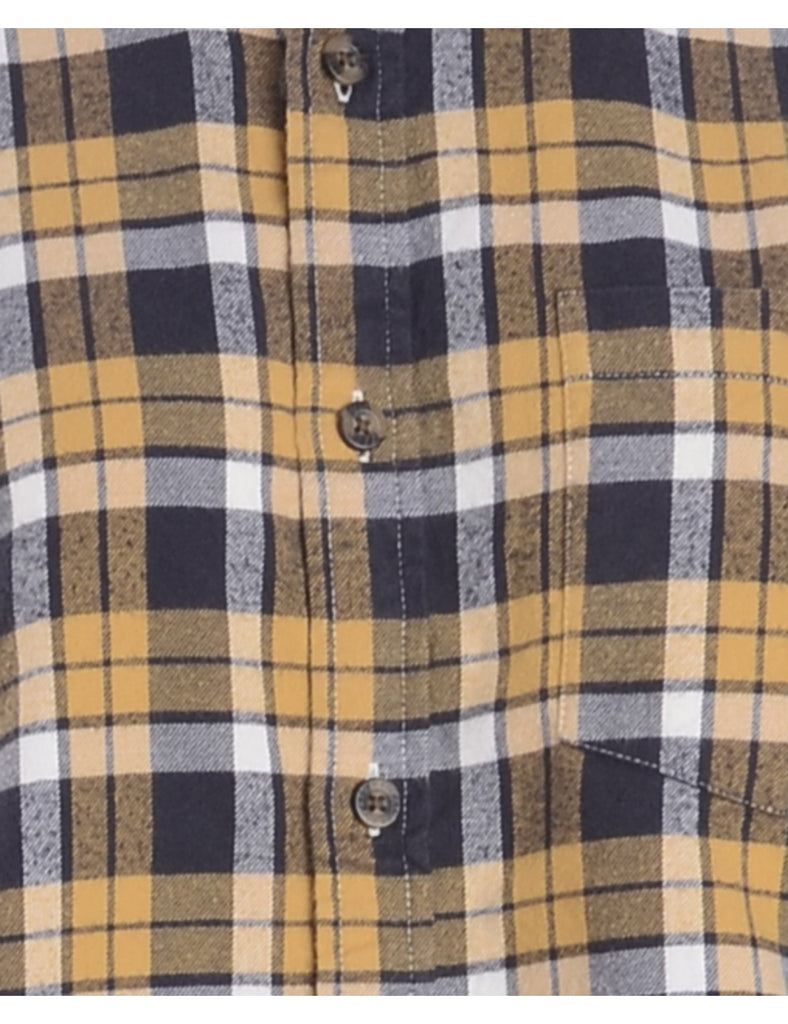 Beyond Retro Label Label Cropped Long Sleeve Flannel Shirt