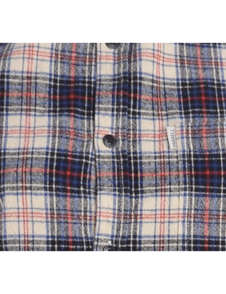 Beyond Retro Label Label Cropped Long Sleeve Flannel Shirt