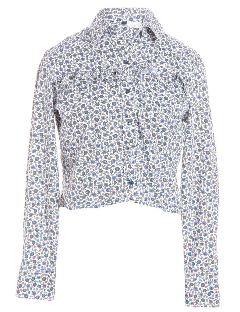 Beyond Retro Label Label Cropped Ruffle Shoulder Blouse