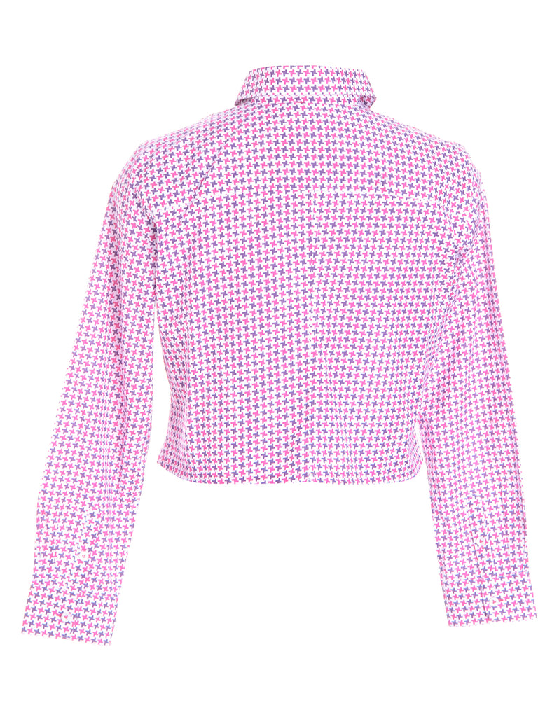 Beyond Retro Label Label Cropped Ruffle Shoulder Blouse