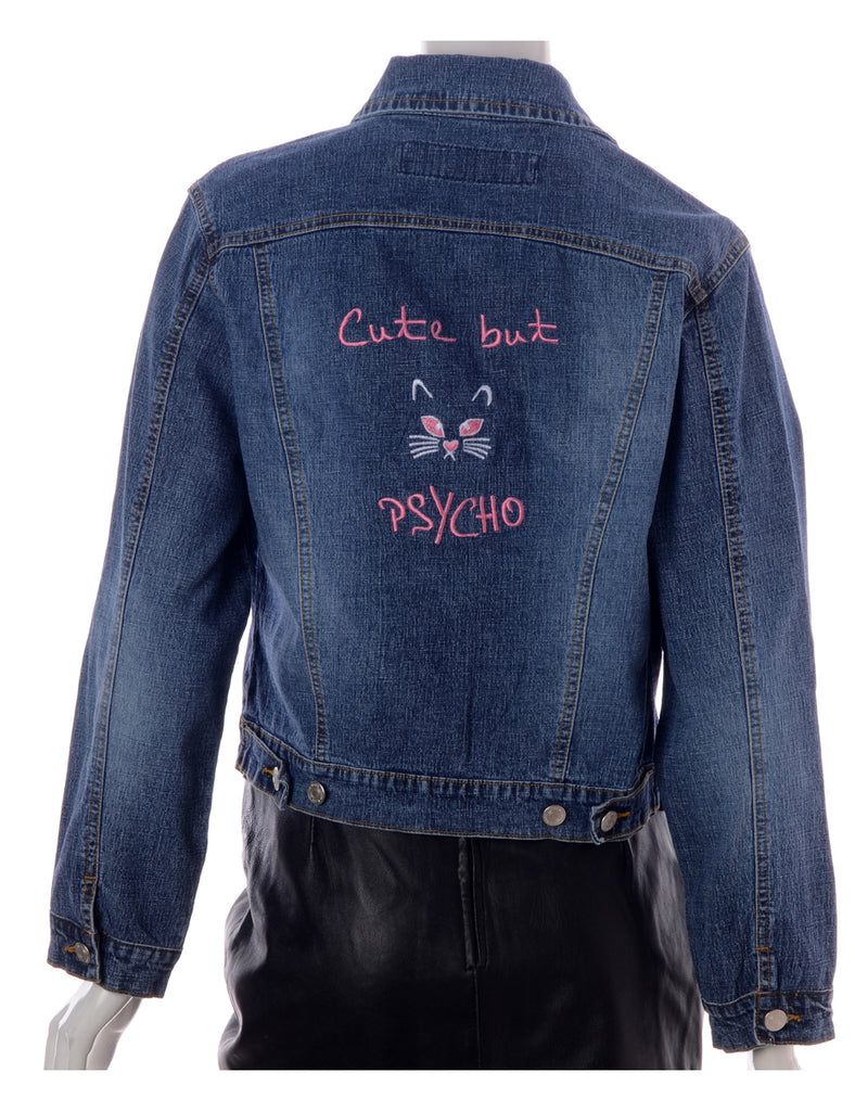 Beyond Retro Label Label Cute But Psycho Denim Jacket