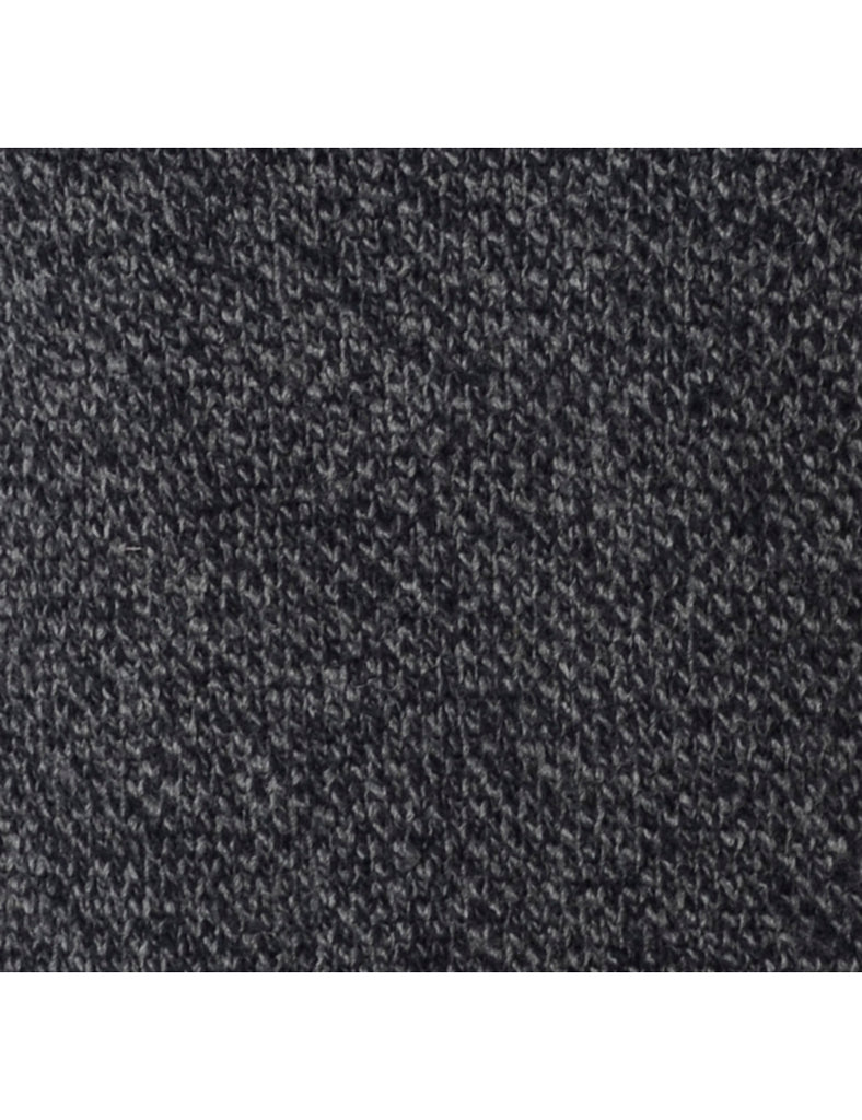 Beyond Retro Label Label Dark Grey Lace Up Jumper