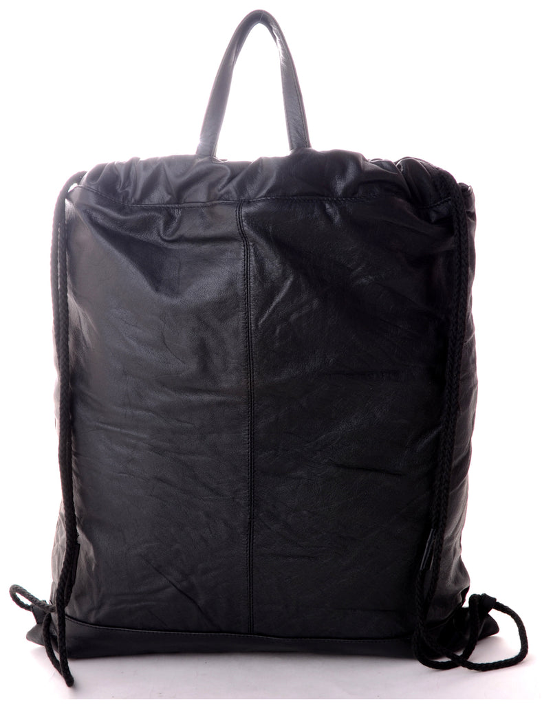 Beyond Retro Label Label Drawstring Backpack With Handle