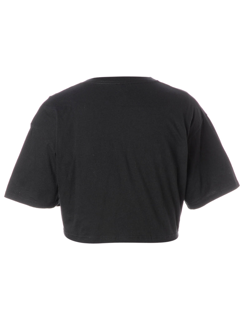 Label Embroidered Witch Crop Top
