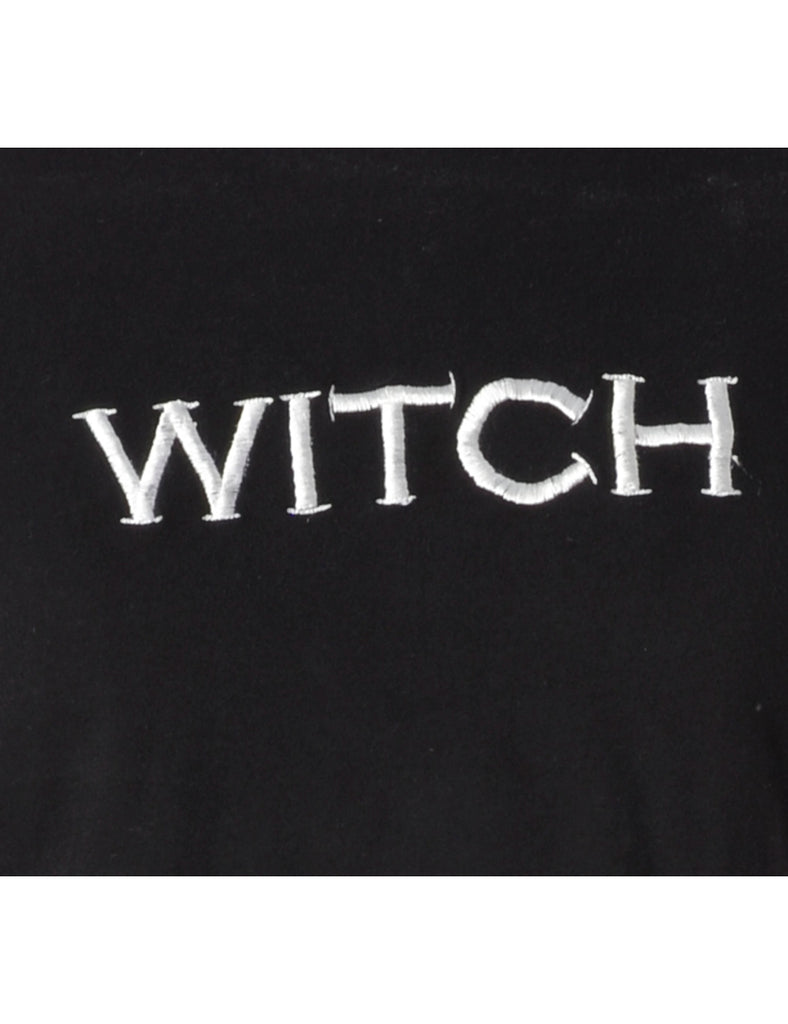 Beyond Retro Label Label Embroidered Witch Crop Top