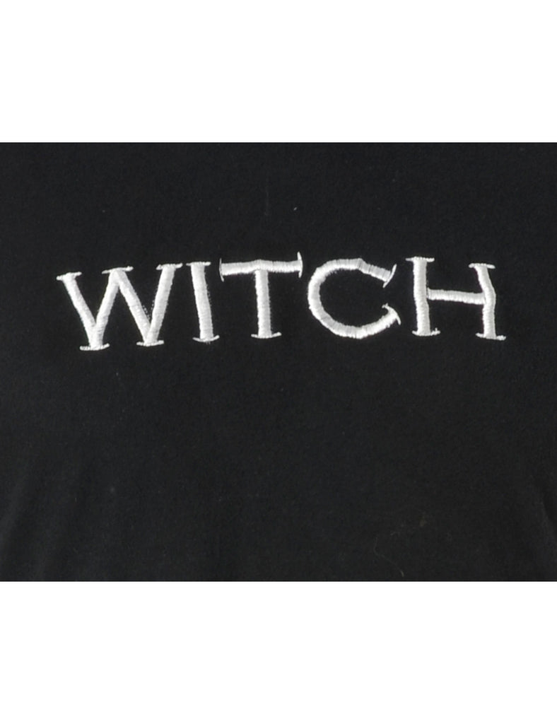 Beyond Retro Label Label Embroidered Witch Crop Top