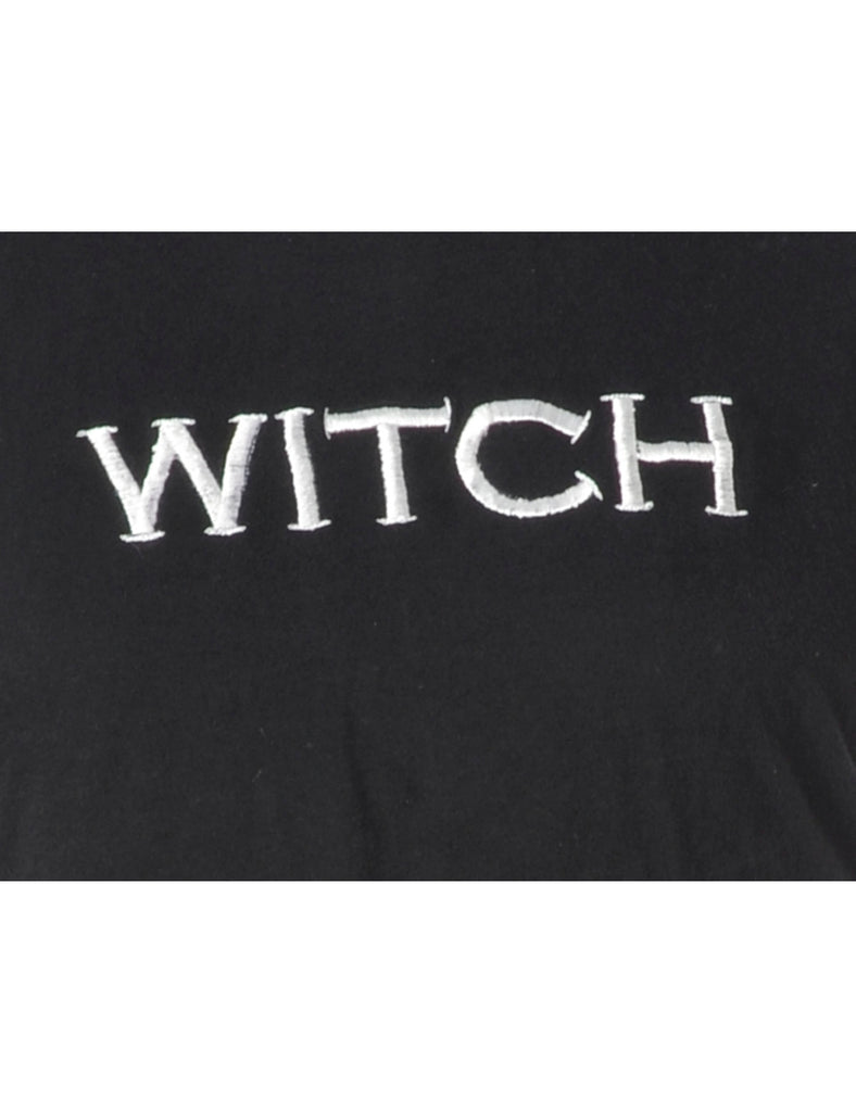 Beyond Retro Label Label Embroidered Witch Crop Top