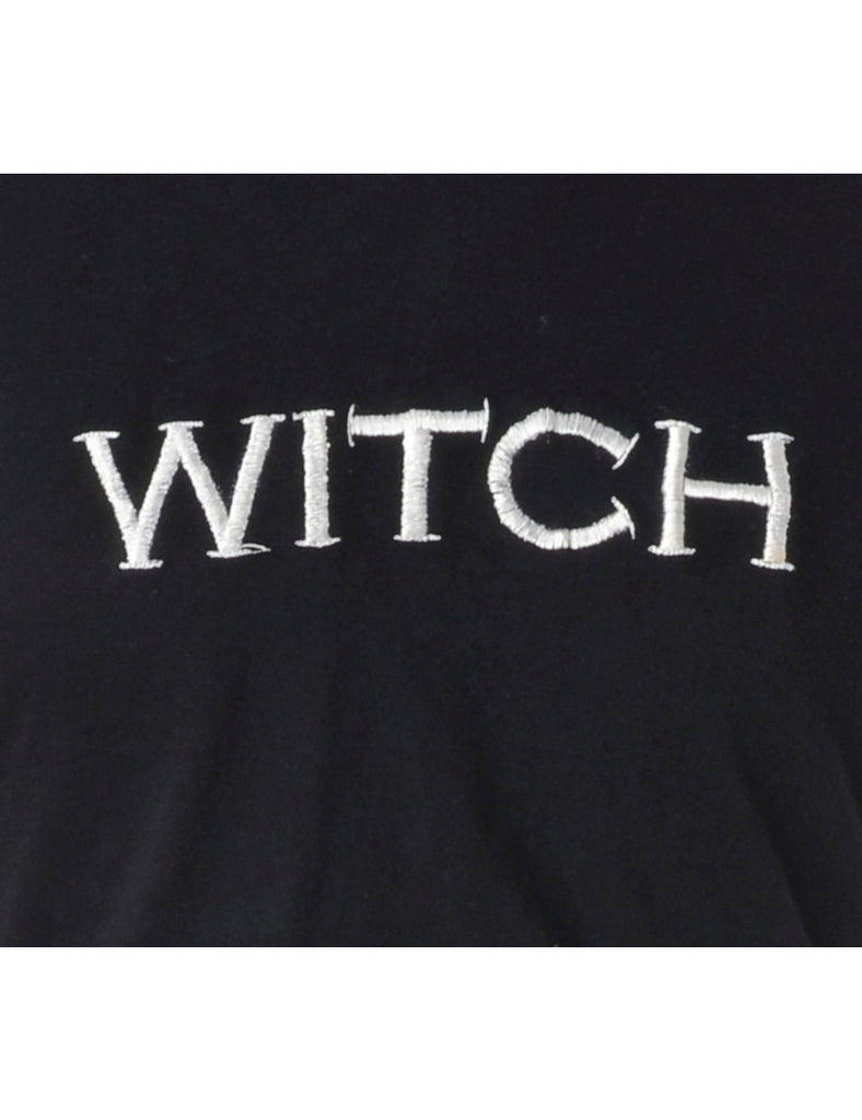 Beyond Retro Label Label Embroidered Witch Crop Top