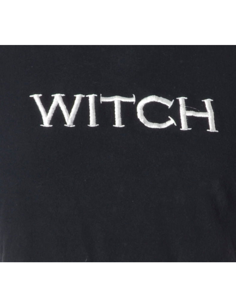 Beyond Retro Label Label Embroidered Witch Crop Top