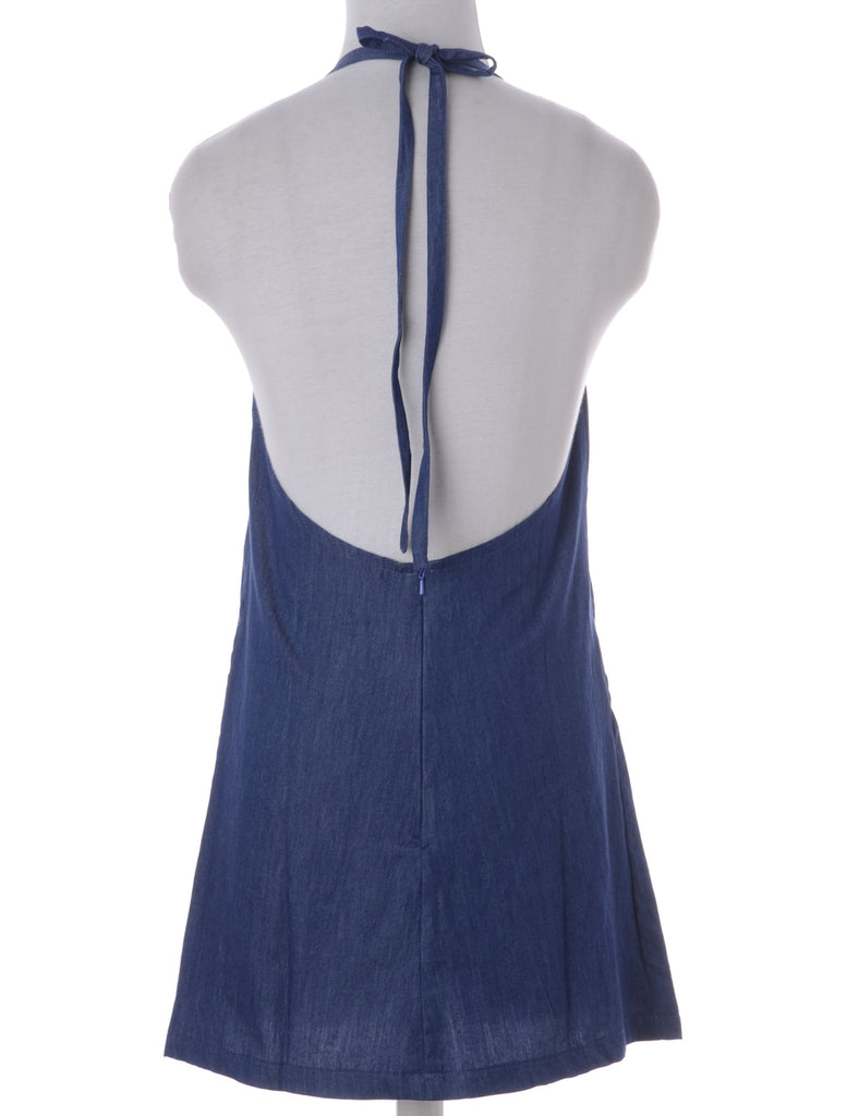 Beyond Retro Label Label Erin Denim Halter Neck Dress