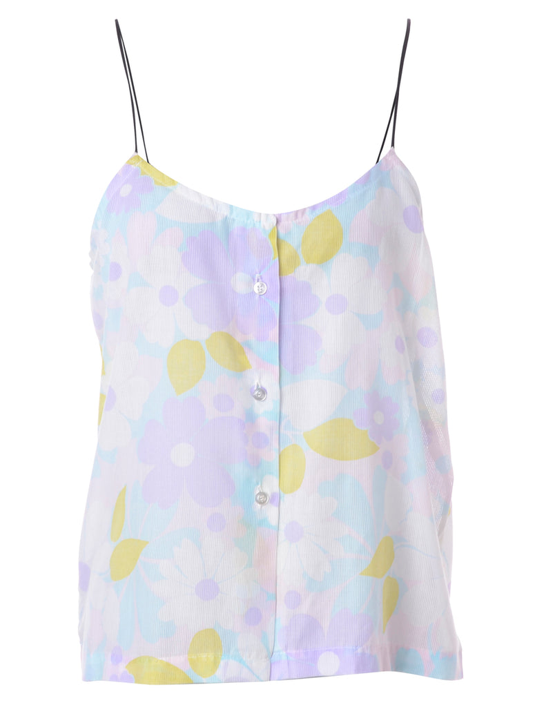 Beyond Retro Label Label Floral Print Blouse Slip Top