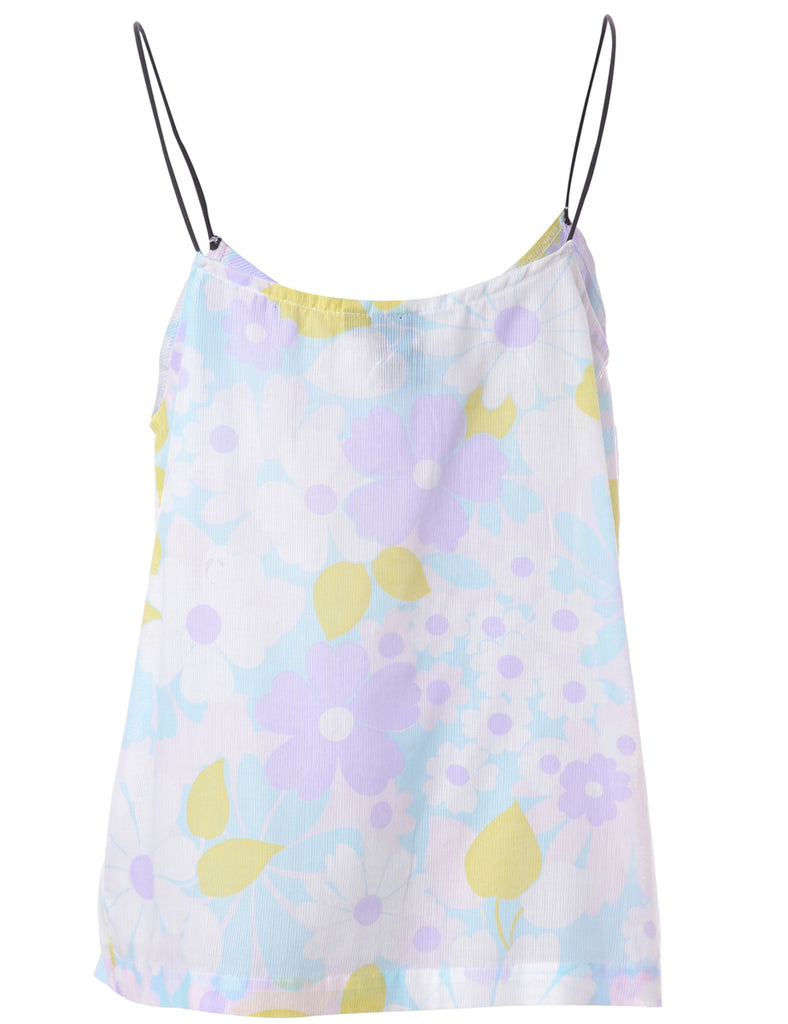 Beyond Retro Label Label Floral Print Blouse Slip Top