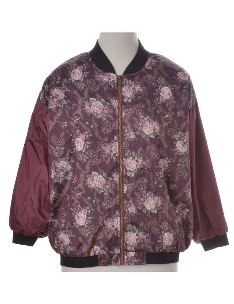 Beyond Retro Label Label Floral Print Bomber Jacket