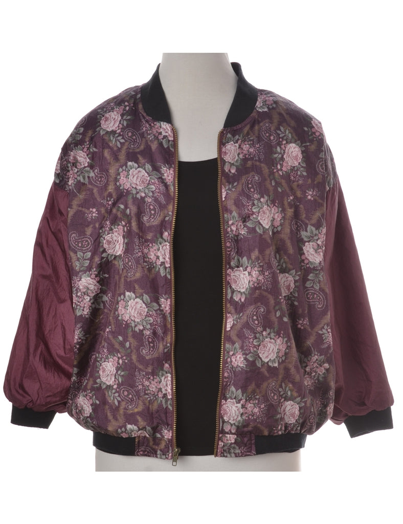 Beyond Retro Label Label Floral Print Bomber Jacket