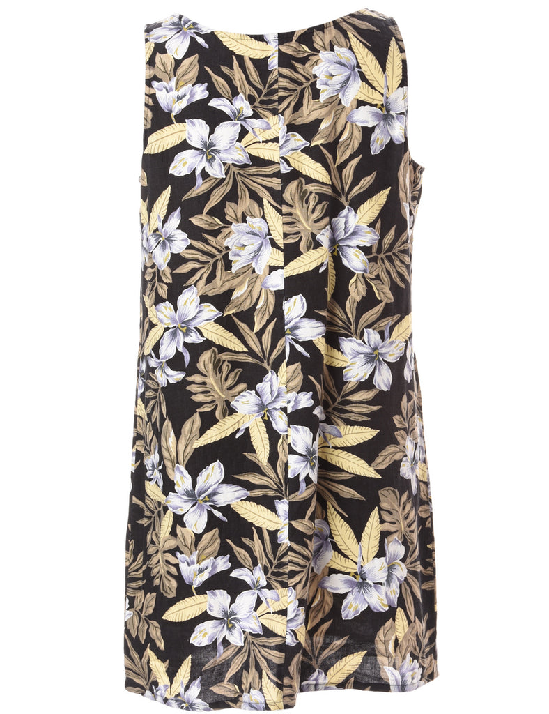 Label Floral Short Dress