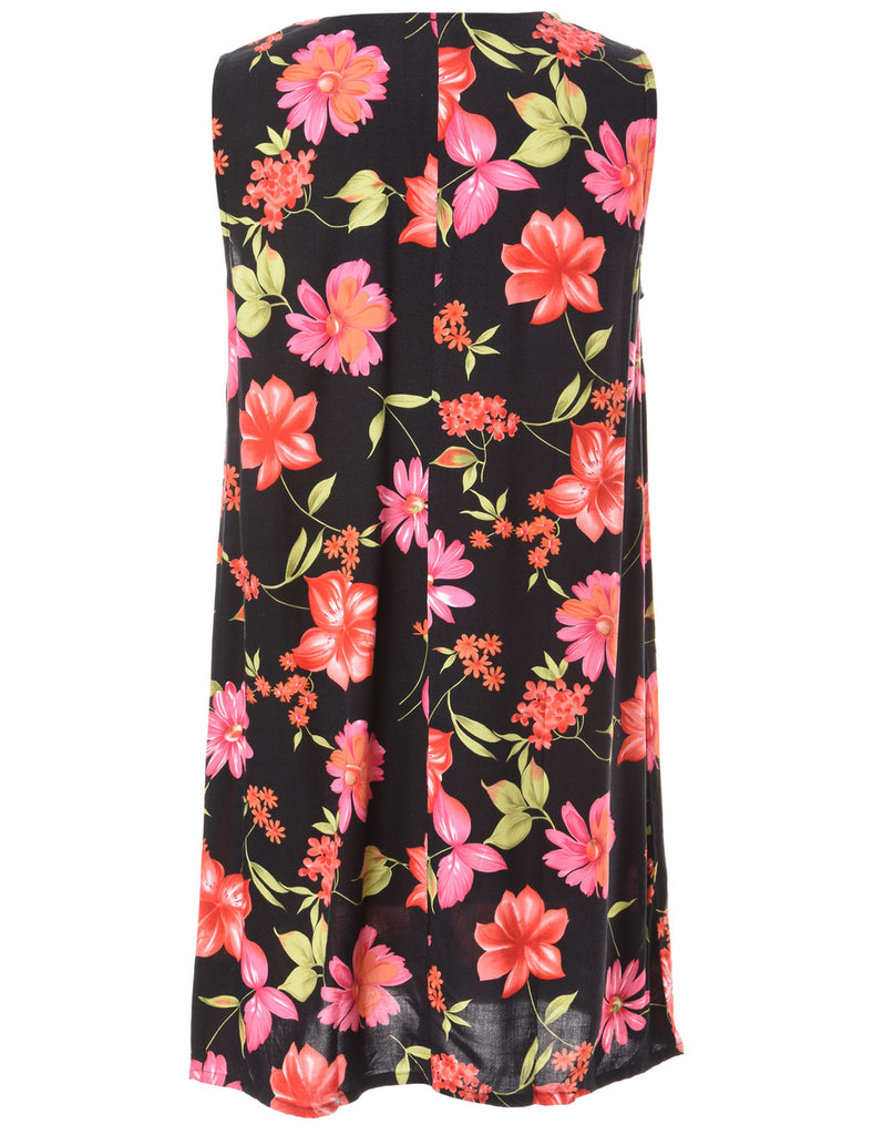 Label Floral Short Dress