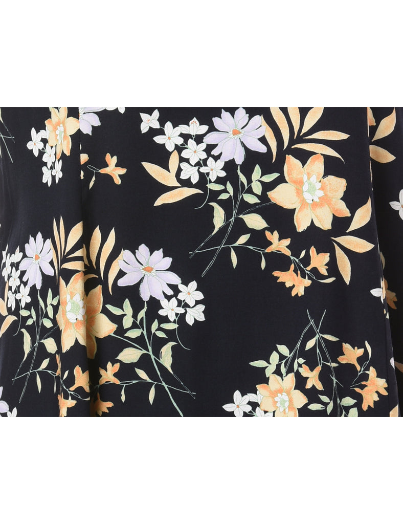 Label Floral Short Dress