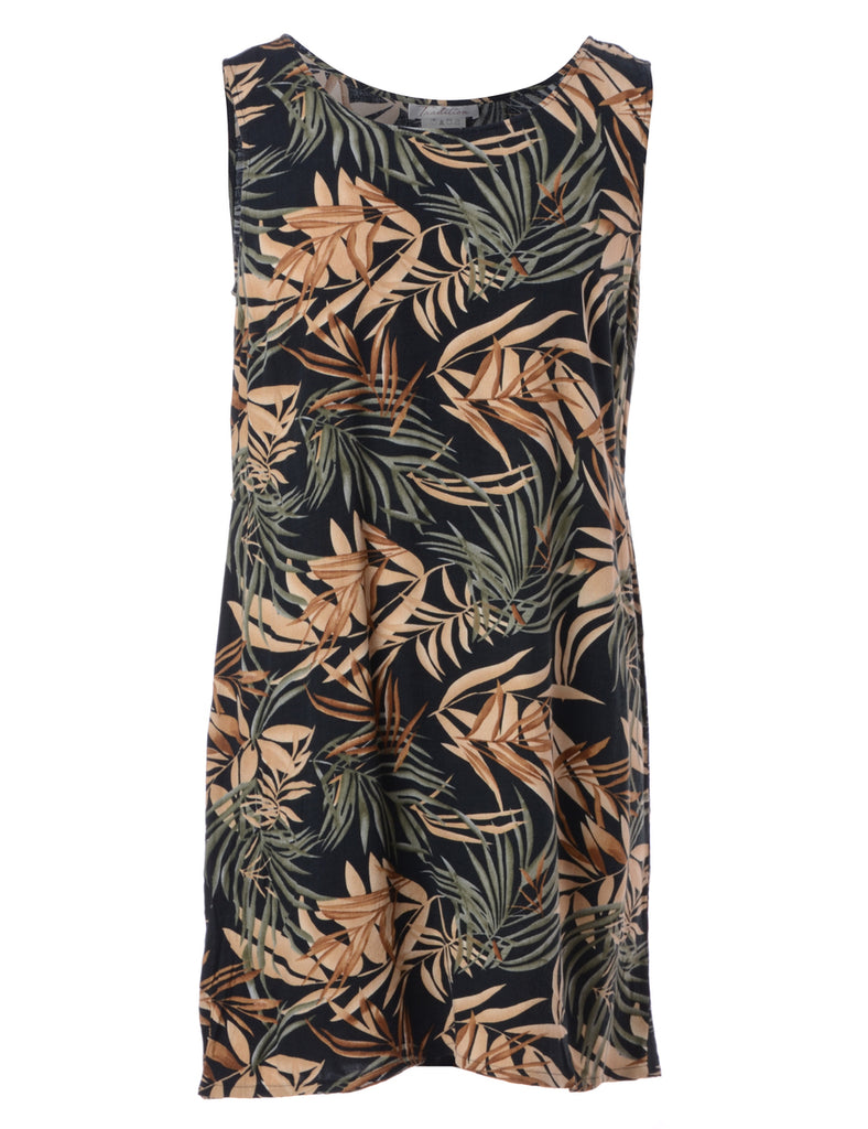 Beyond Retro Label Label Foliage Print Short Dress