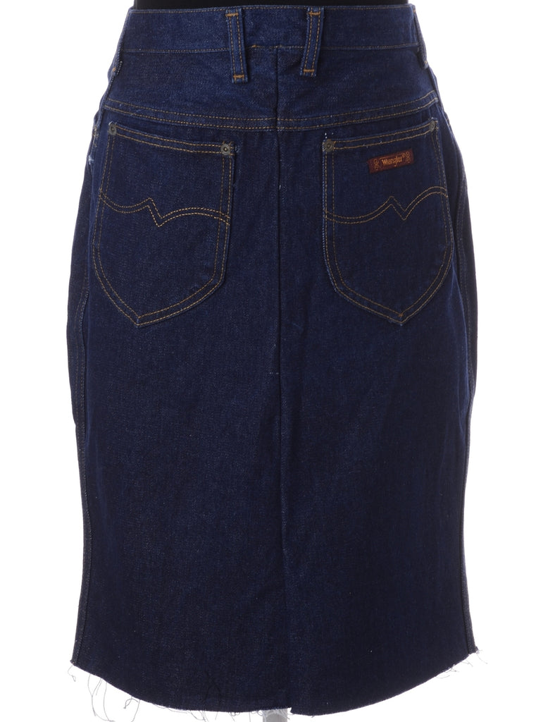 Beyond Retro Label Label Freya Denim Cropped Frayed Jean Midi Skirt