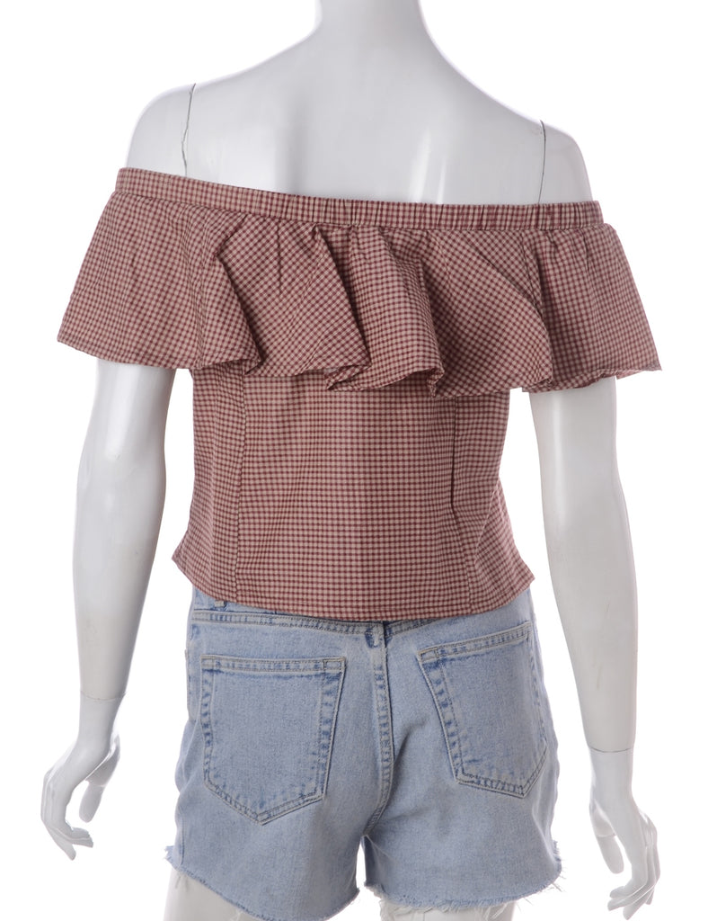 Beyond Retro Label Label Frill Printed Top