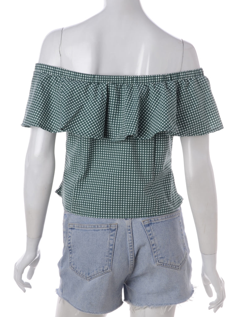 Beyond Retro Label Label Frill Printed Top