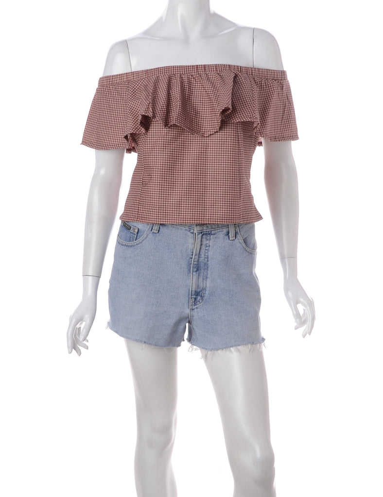 Beyond Retro Label Label Frill Printed Top