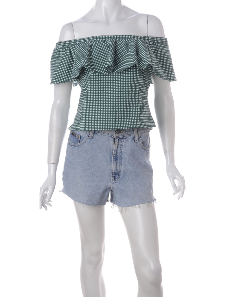 Beyond Retro Label Label Frill Printed Top