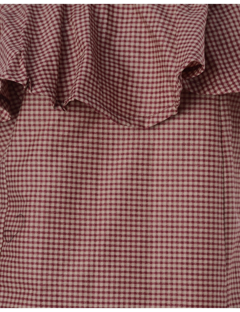 Beyond Retro Label Label Frill Printed Top