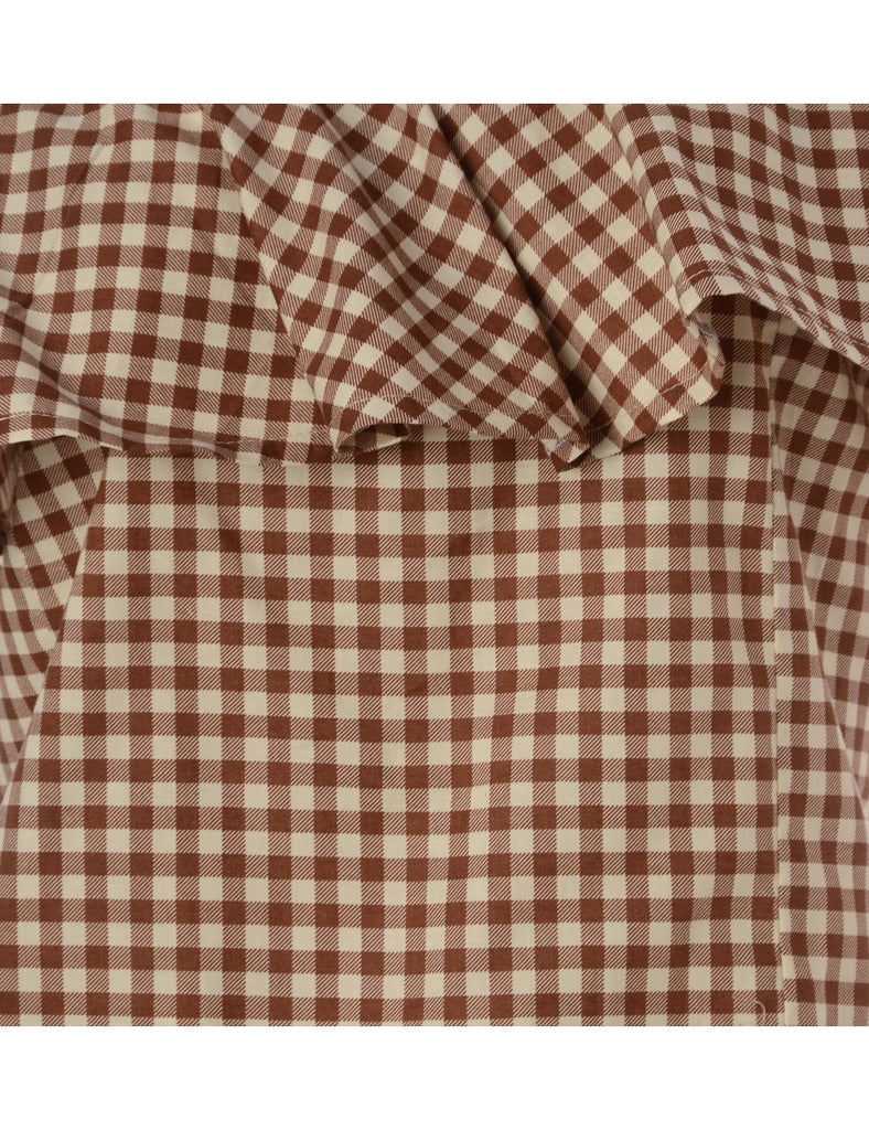 Beyond Retro Label Label Frill Printed Top