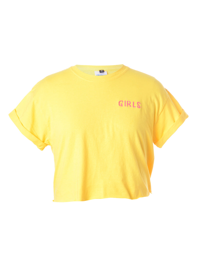 Beyond Retro Label Label Girls Crop T-Shirt