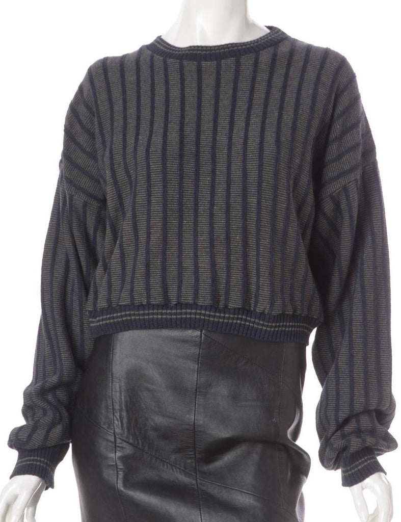 Beyond Retro Label Label Graphic Pattern Cropped Jumper