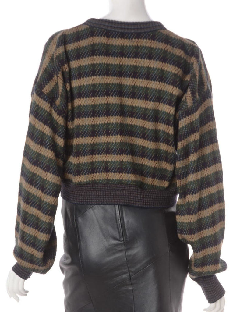 Beyond Retro Label Label Graphic Pattern Cropped Jumper