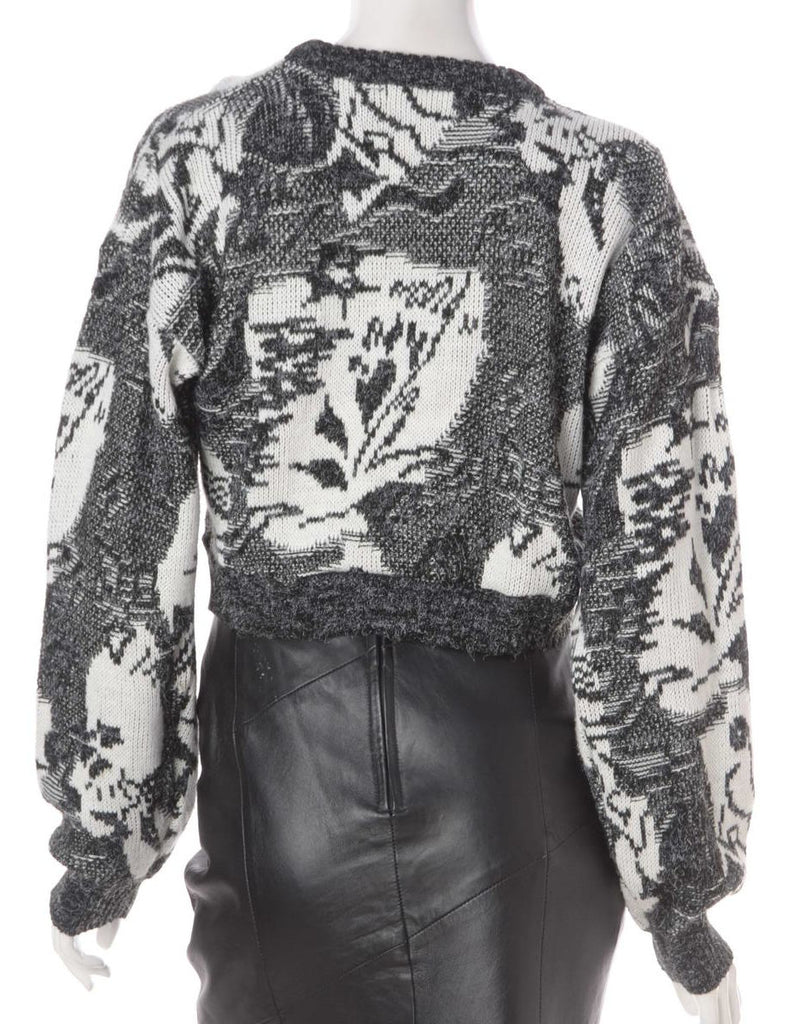 Beyond Retro Label Label Graphic Pattern Cropped Jumper