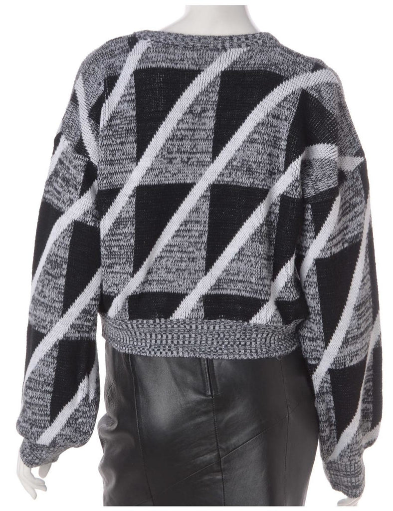 Beyond Retro Label Label Graphic Pattern Cropped Jumper